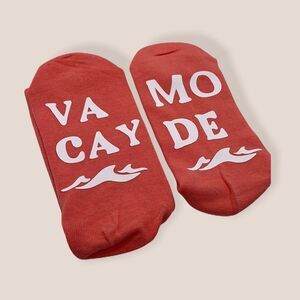 NWT Wool + Pepper Co. VACAY MODE bottom Of Socks Crew Sock